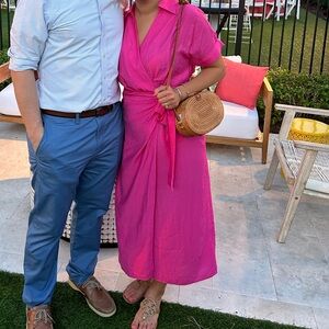 Bluivy Hot Pink Button-Front Dress from Shop Stevie